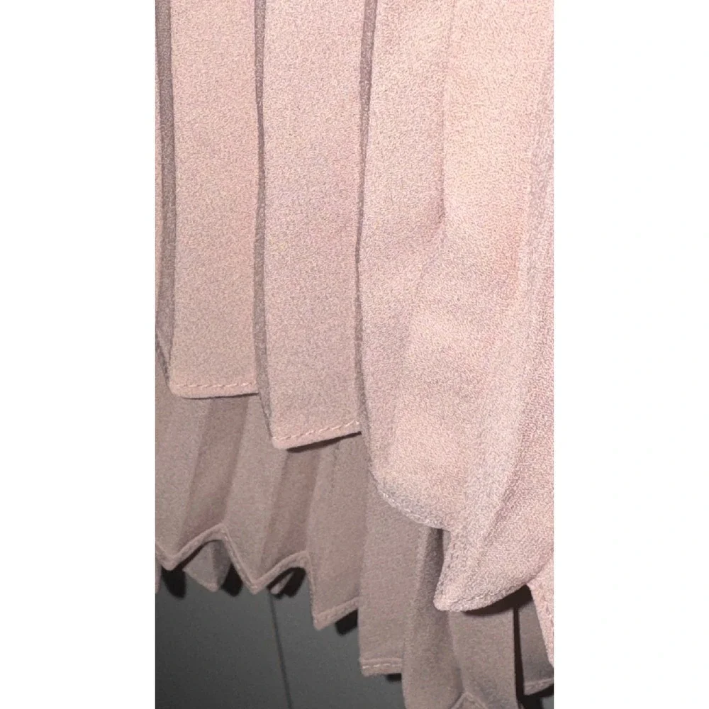 Banana Republic Pleated Mini Skirt Blush Pink Elastic Waist Lined Size 6